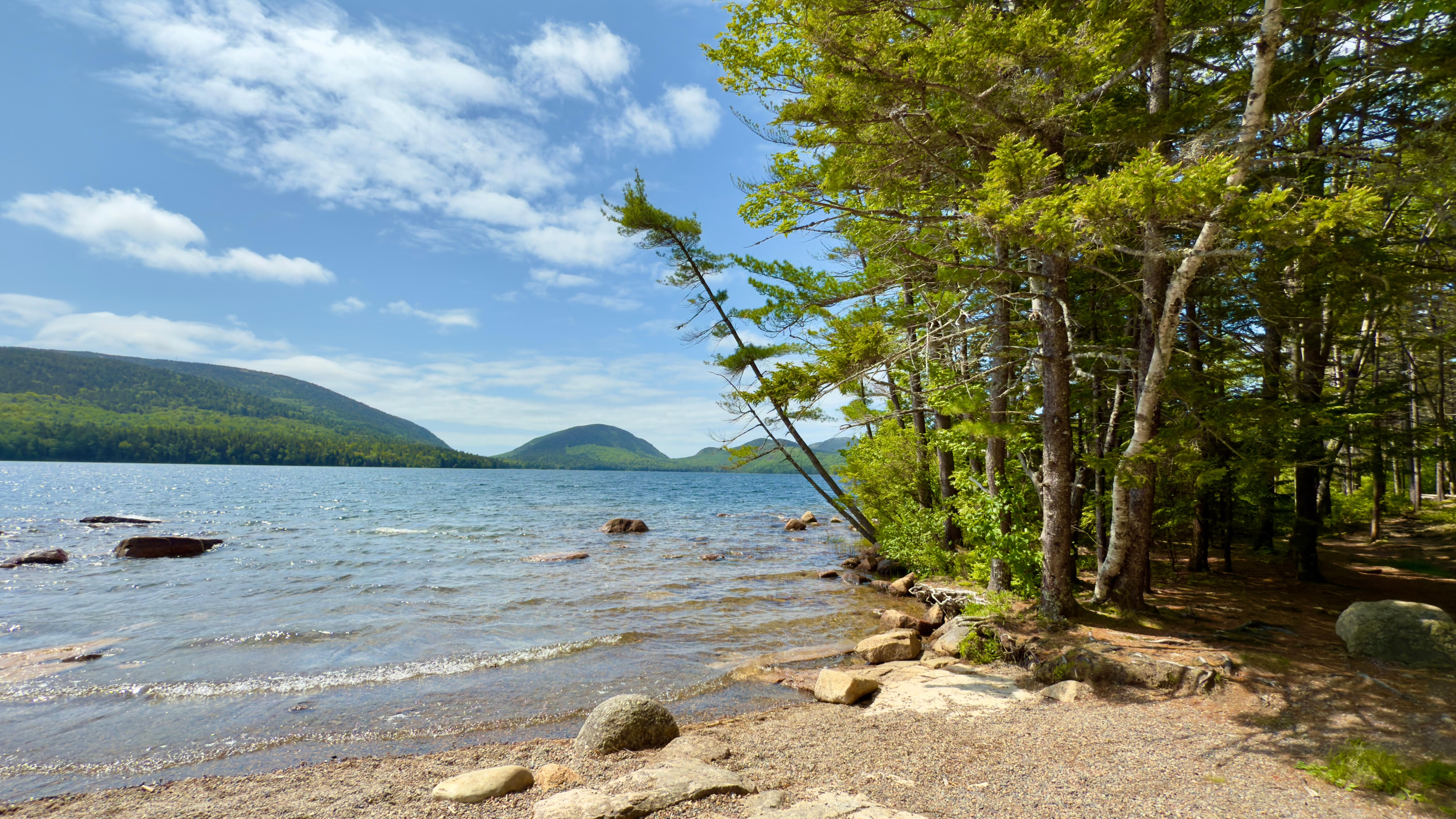 Eagle Lake, a fairly easy bike ride entirely on carriage roads from the house.  Rental bikes from Acadia Outdoors Center just up the road from the cottage.  They also have coffee, fresh baked muffins, gelato, and gifts. Worth a stop!
