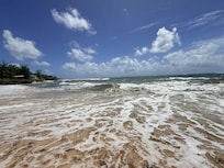 Private beach you can walk to from hotel.