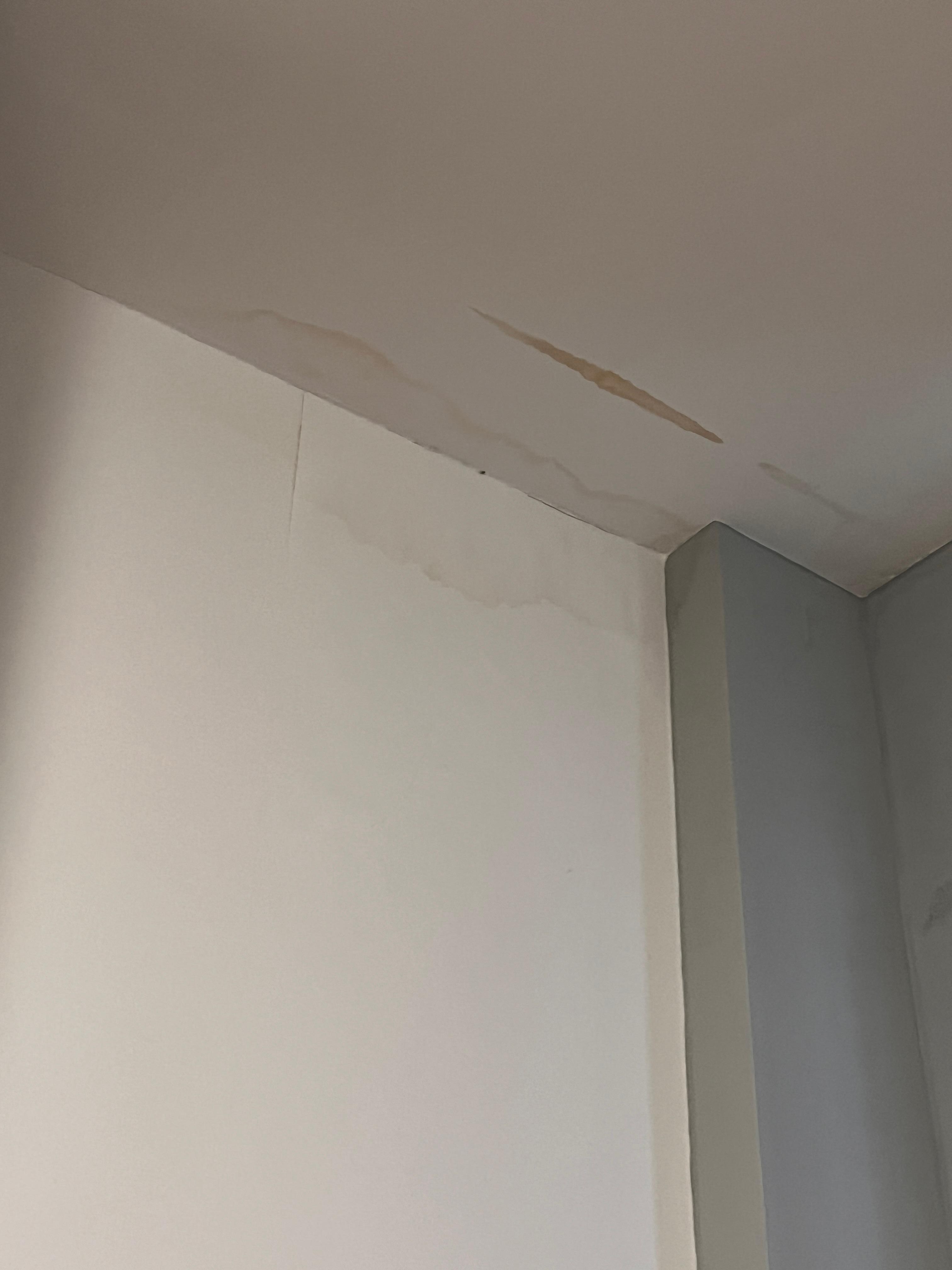 Water damage in room