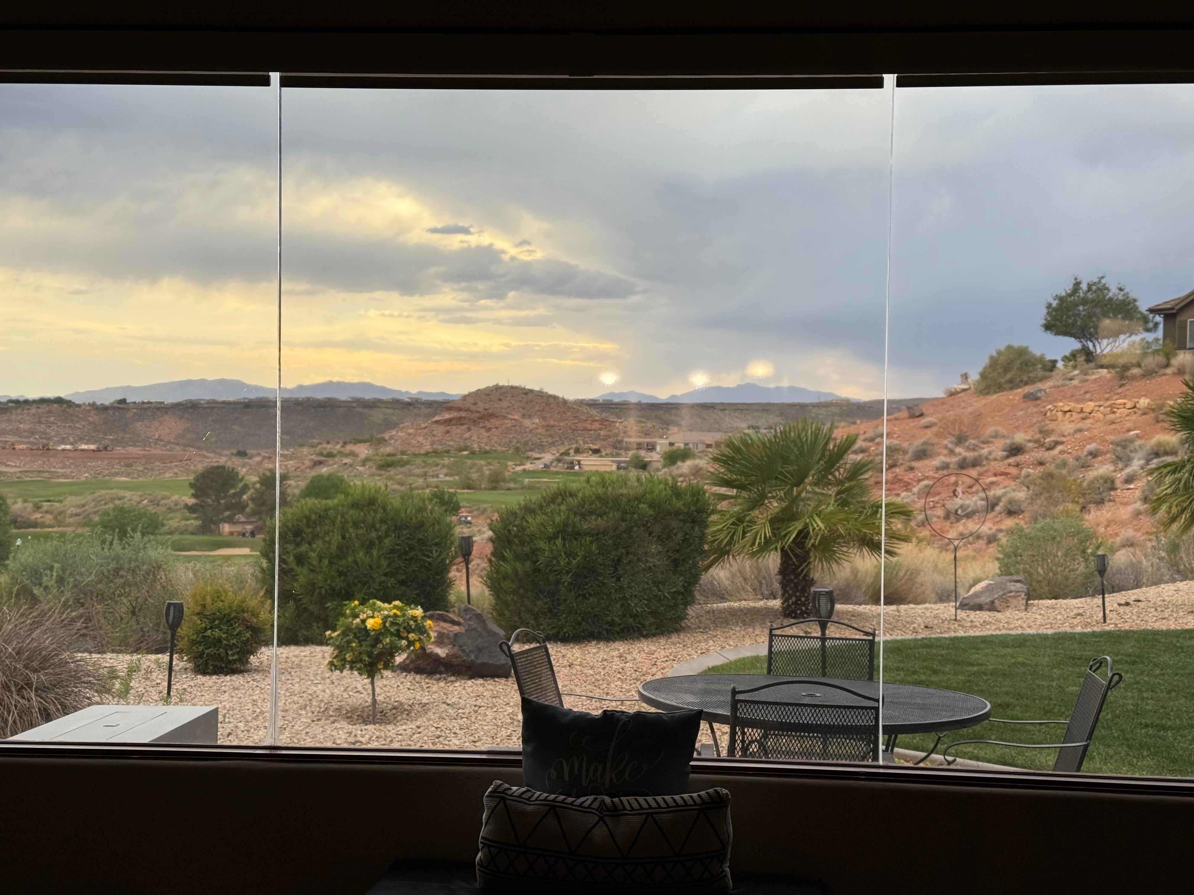 View overlooking Coral Canyon golf course from the living room