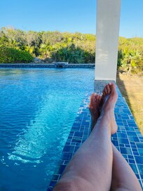 By the pool
