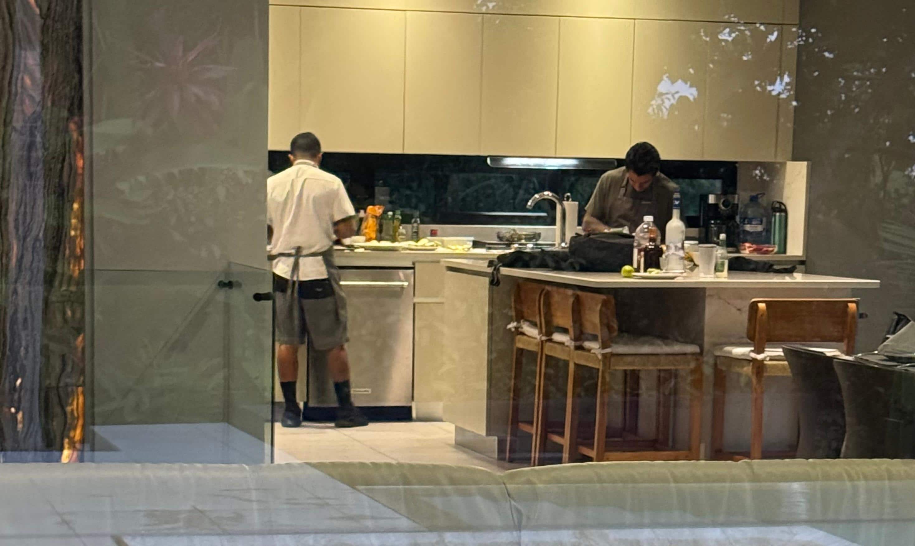 The chefs preparing our dinner.