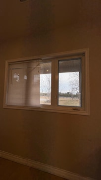 Filthy walls and broken blinds