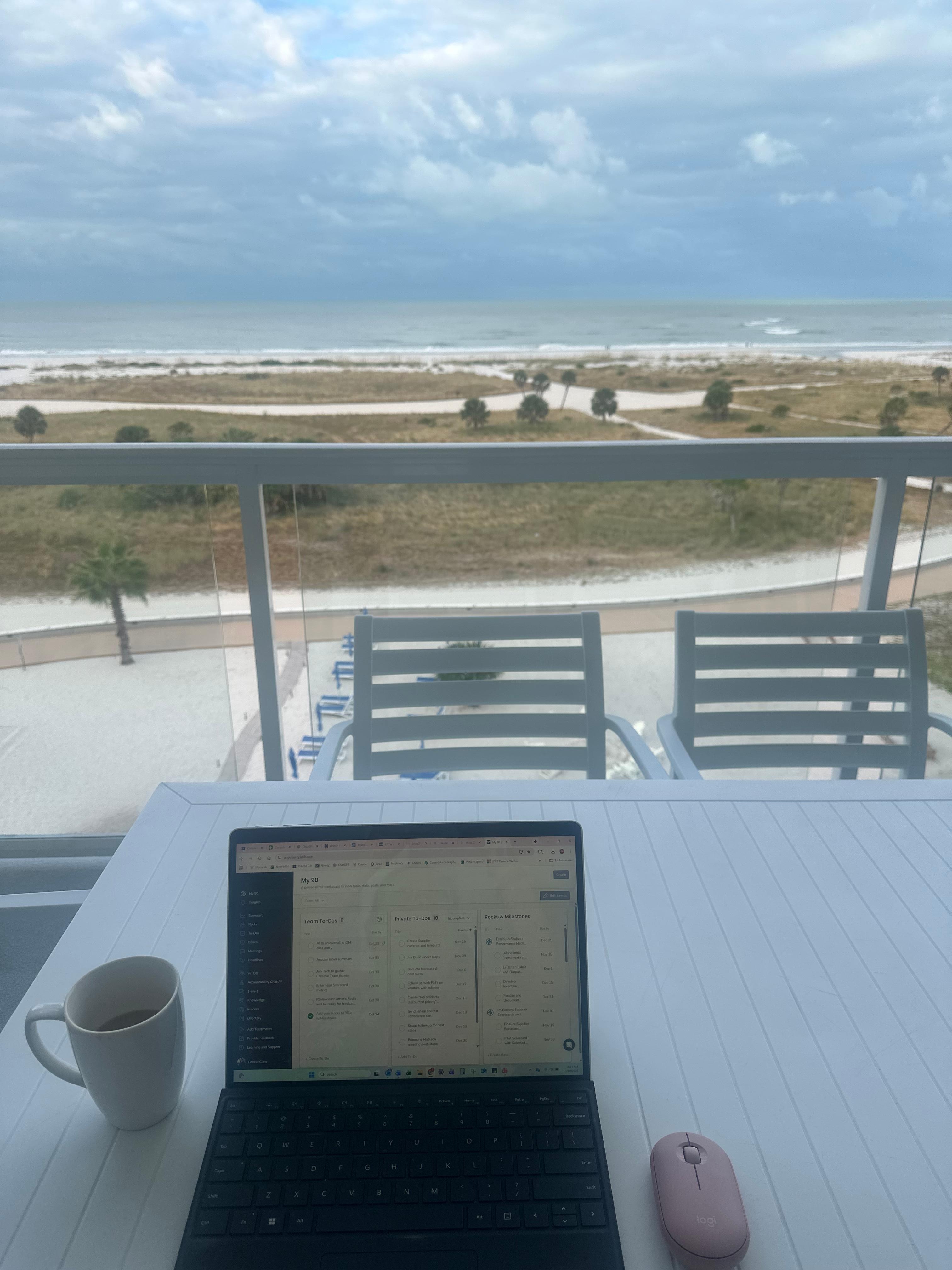 getting some work done from my balcony