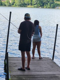 Fishing from the dock