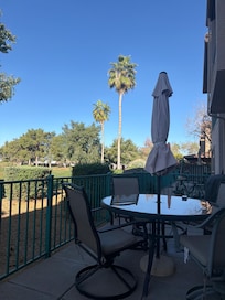 Coffee in the morning on the patio was relaxing.