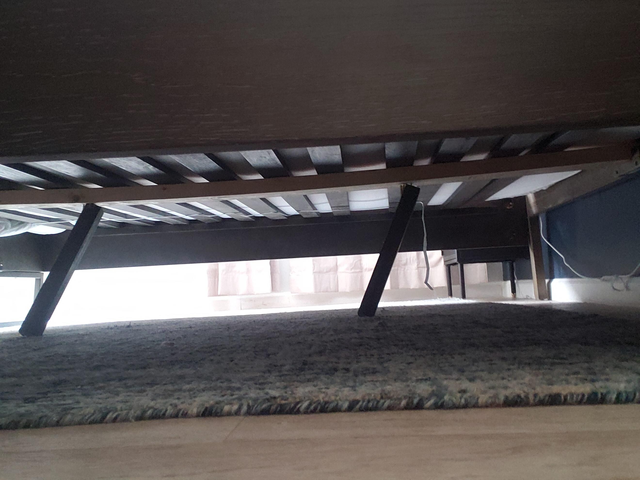 Support under bed was not there and you can feel it.