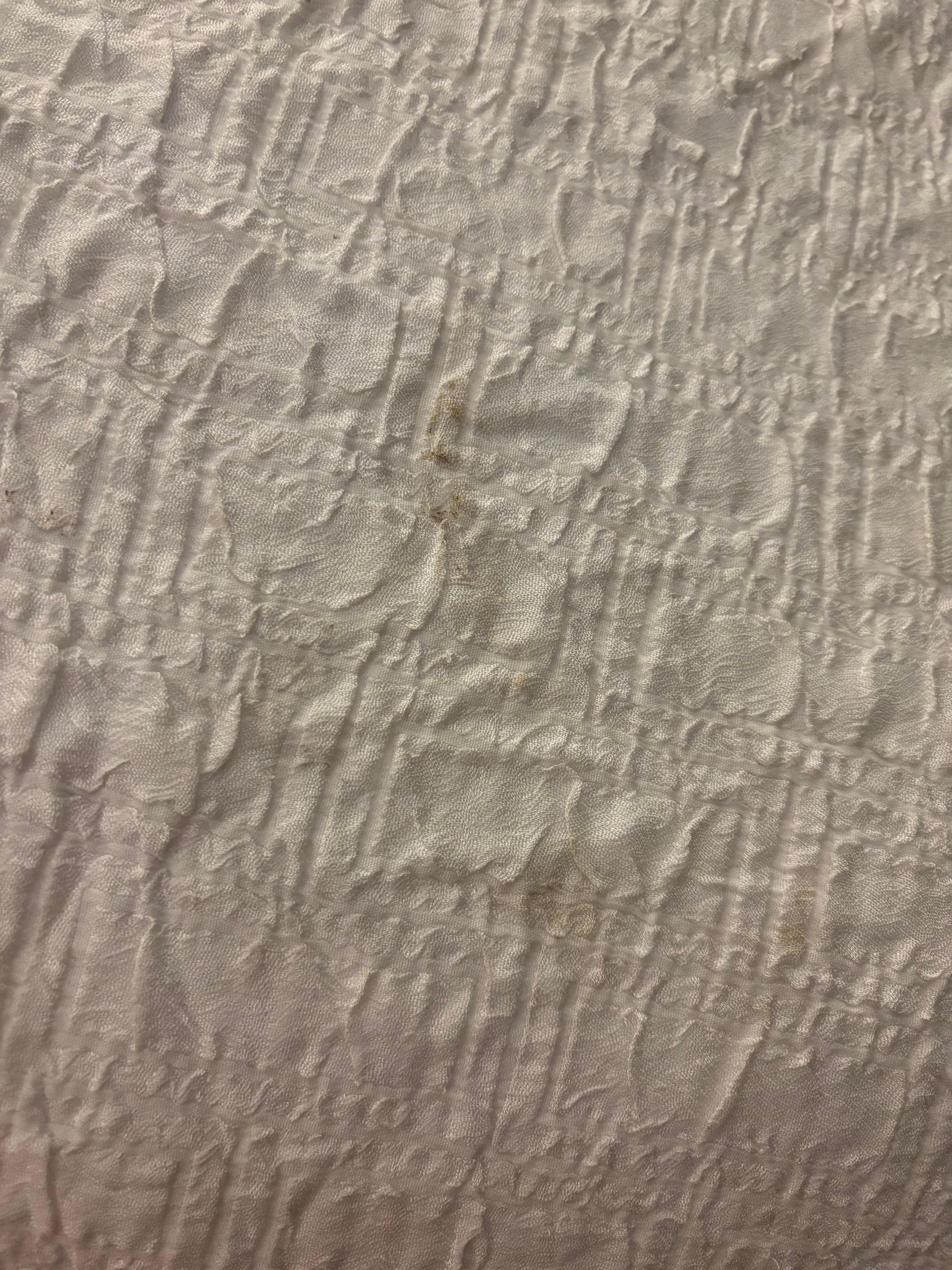 The mysterious brown spot I'm hoping was dirt that was on my bed.