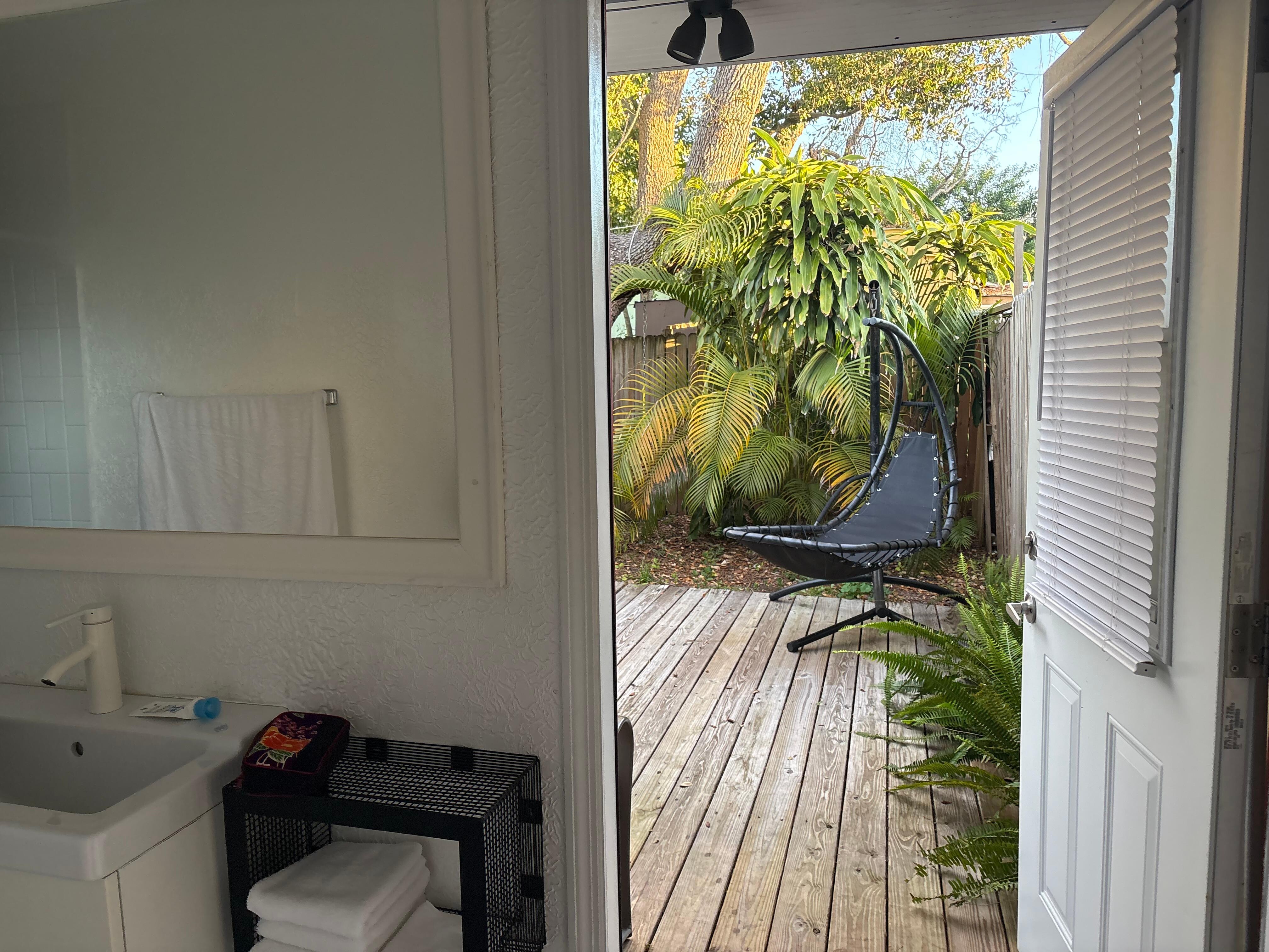 Cute little private courtyard right out the back door.