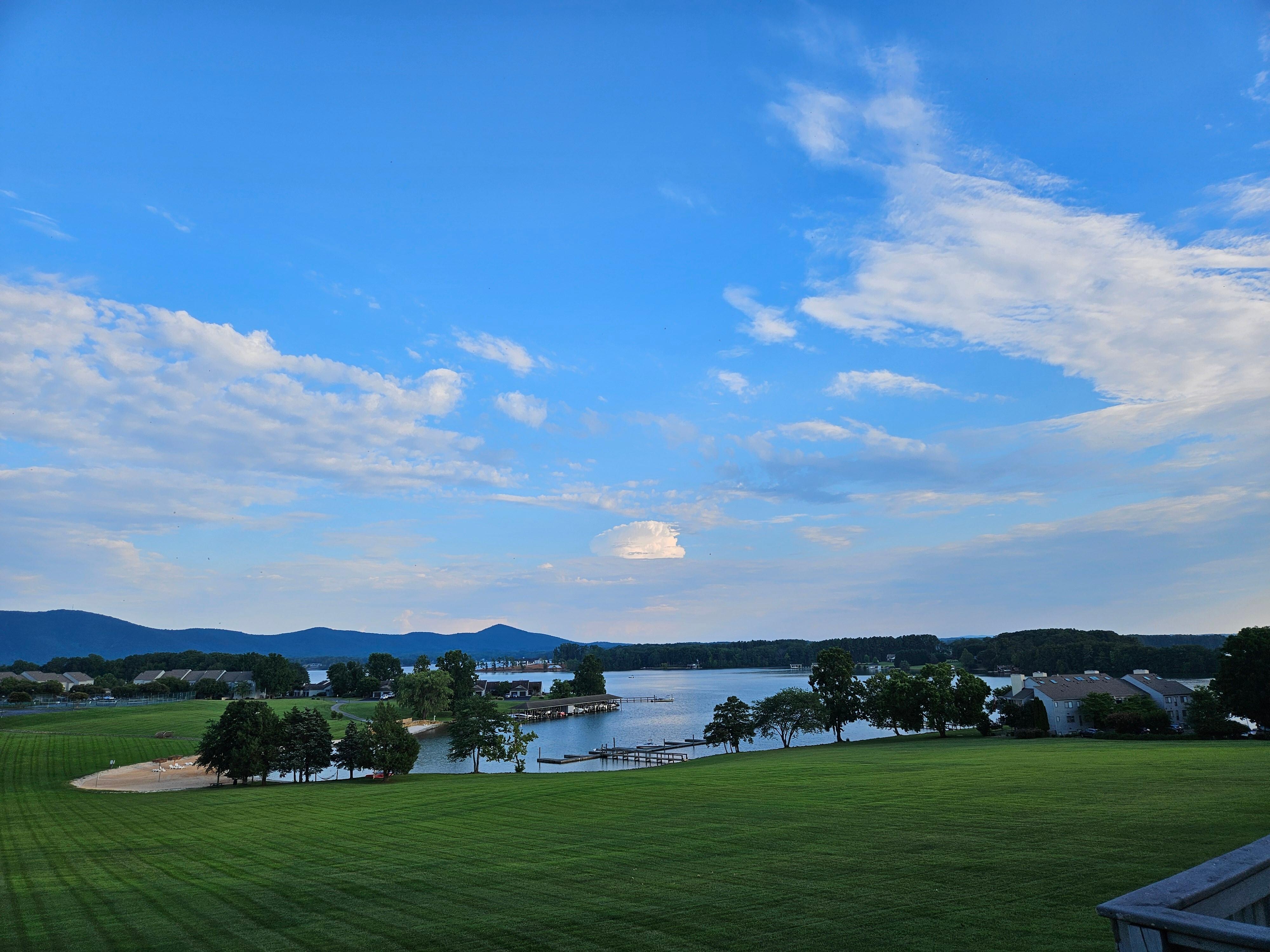 View from the deck near sunset. 