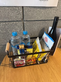 Snack basket provided (minus the wine)