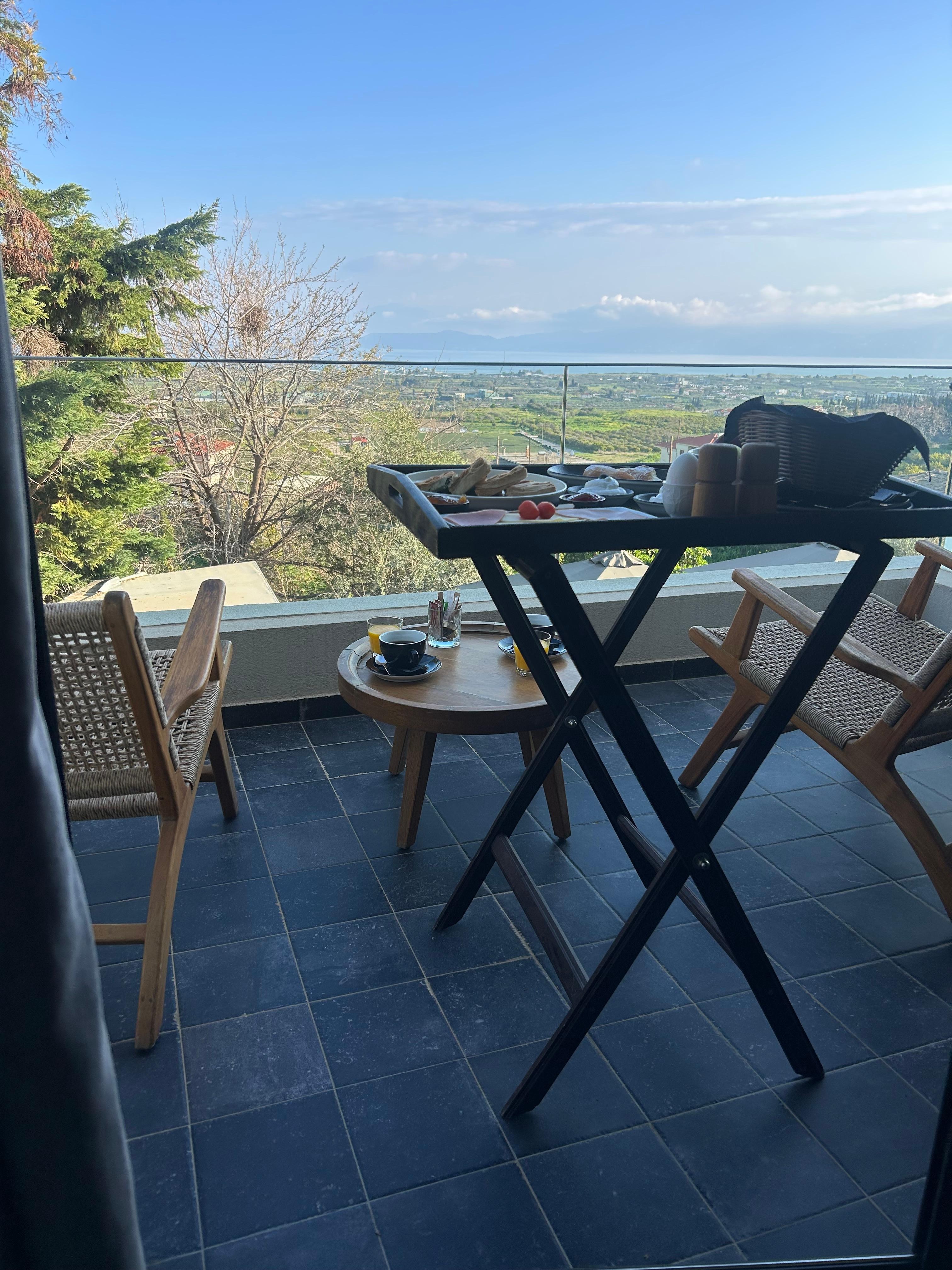 Breakfast on the balcony