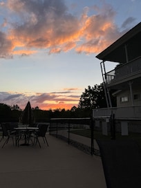 Sunset by the pool