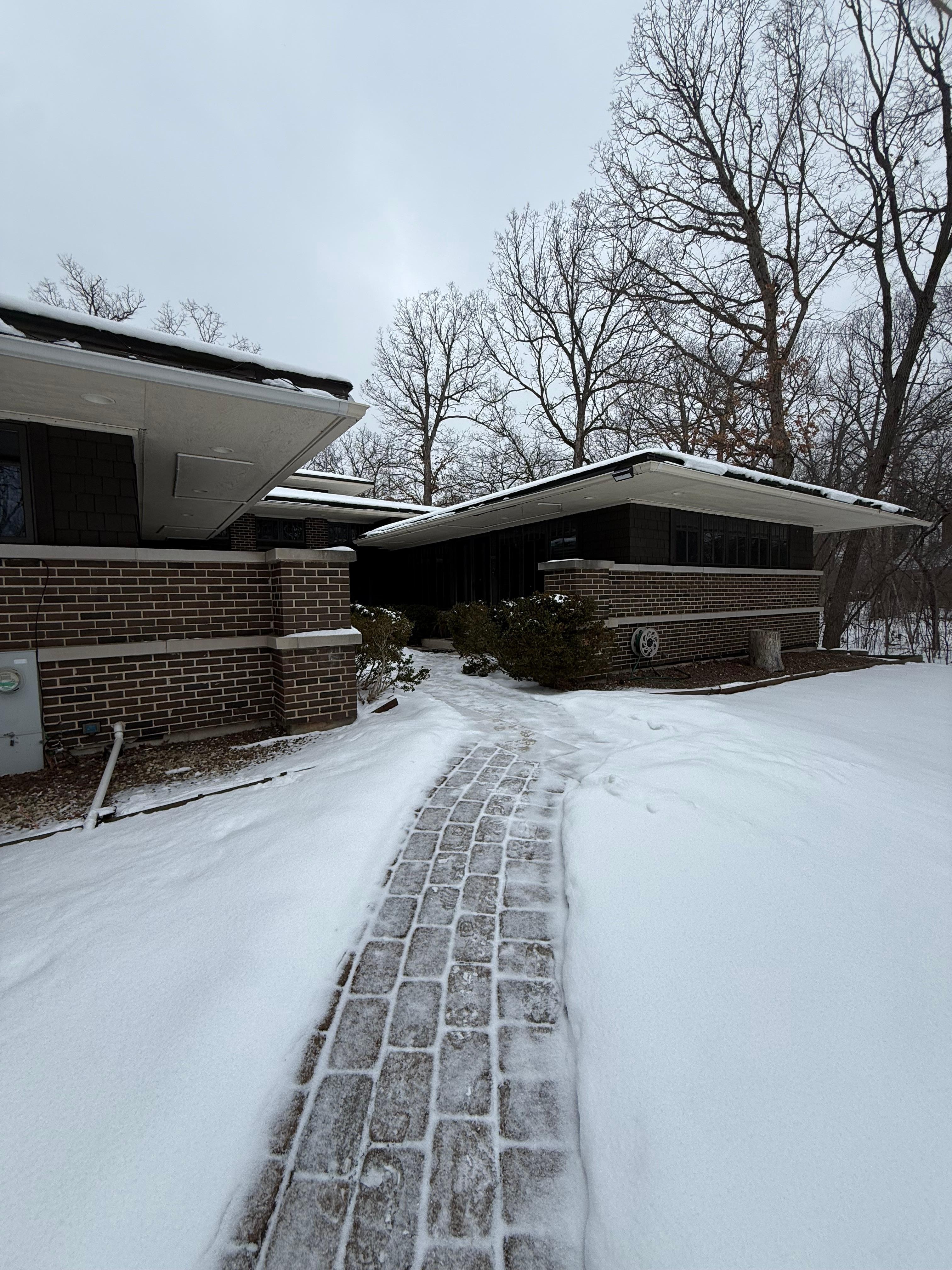 Thankful for the shoveled walkway to our room. 