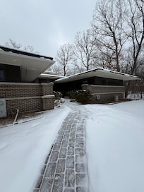 Thankful for the shoveled walkway to our room.