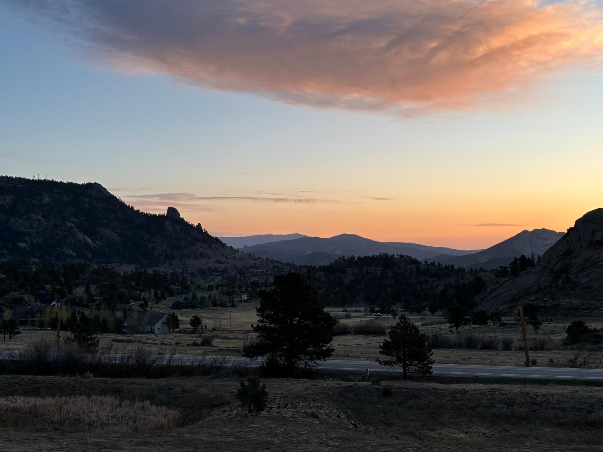 A sunrise taken from the deck of this home.
