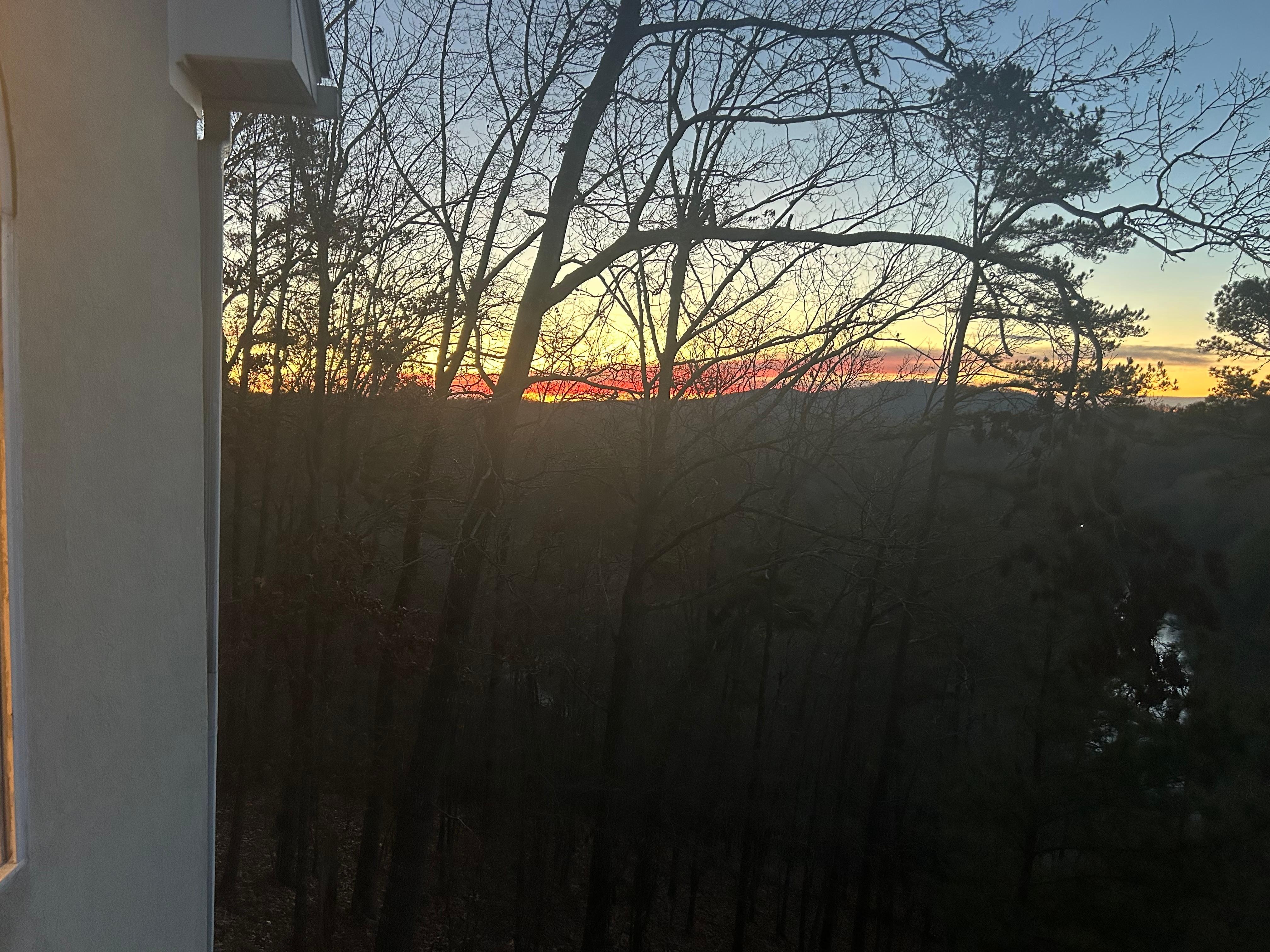 Sunset from the deck. 