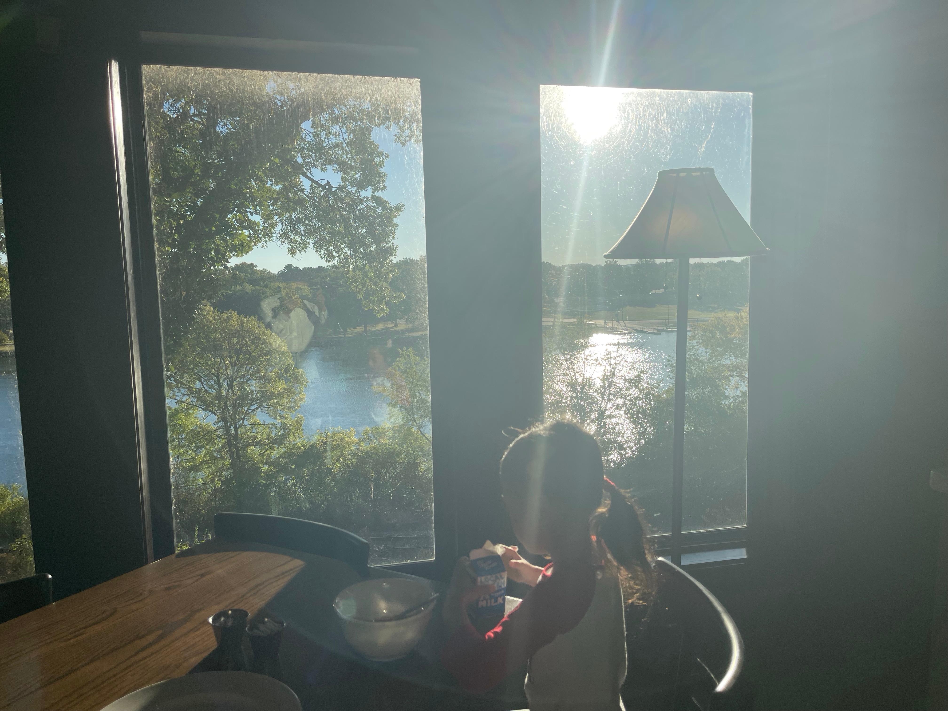 Breakfast with a view.