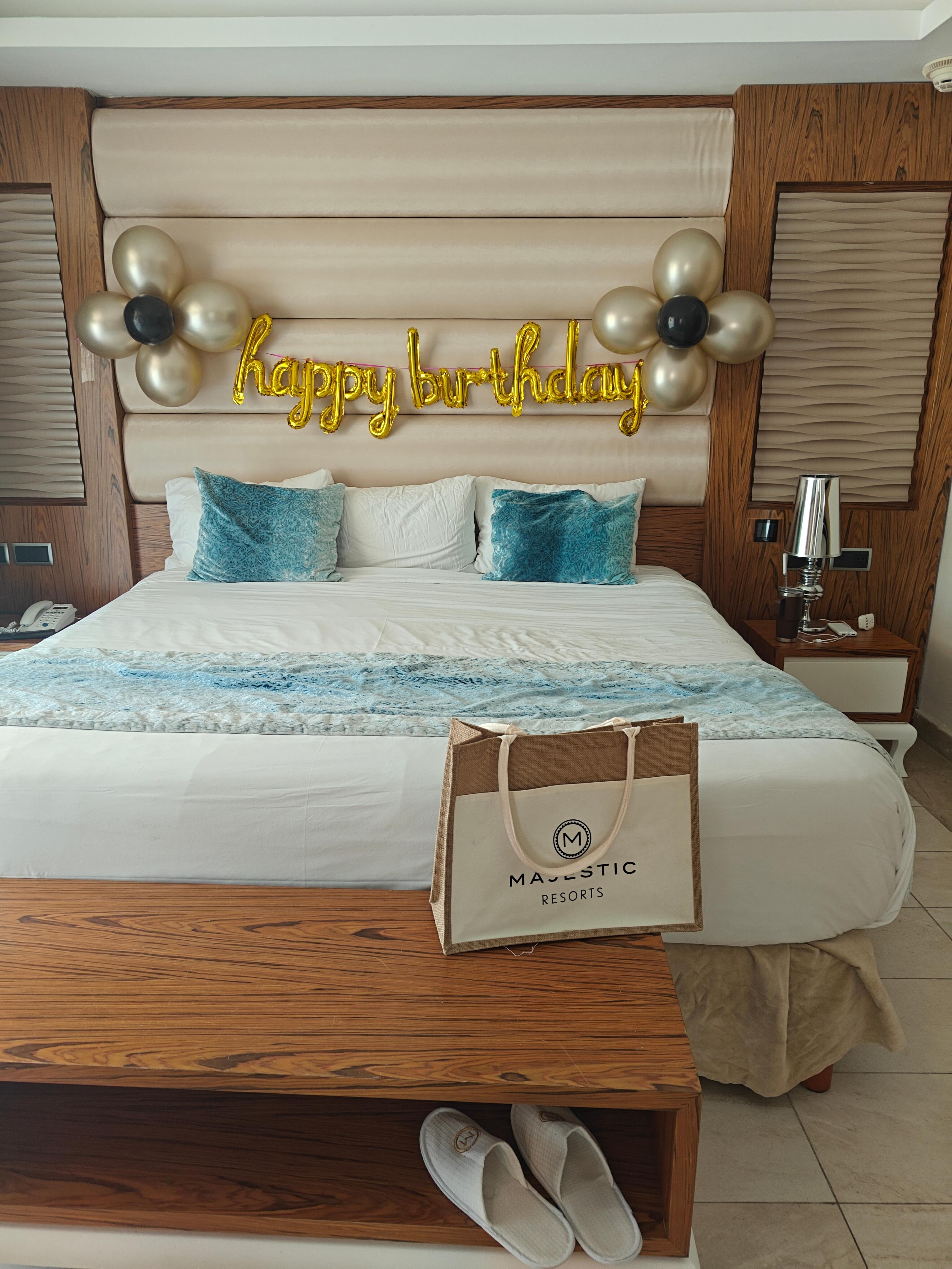 I contacted the hotel and paid and they got this done. It was my friend birthday, Simply beautiful 