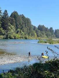 Swimming hole, catching a slow current