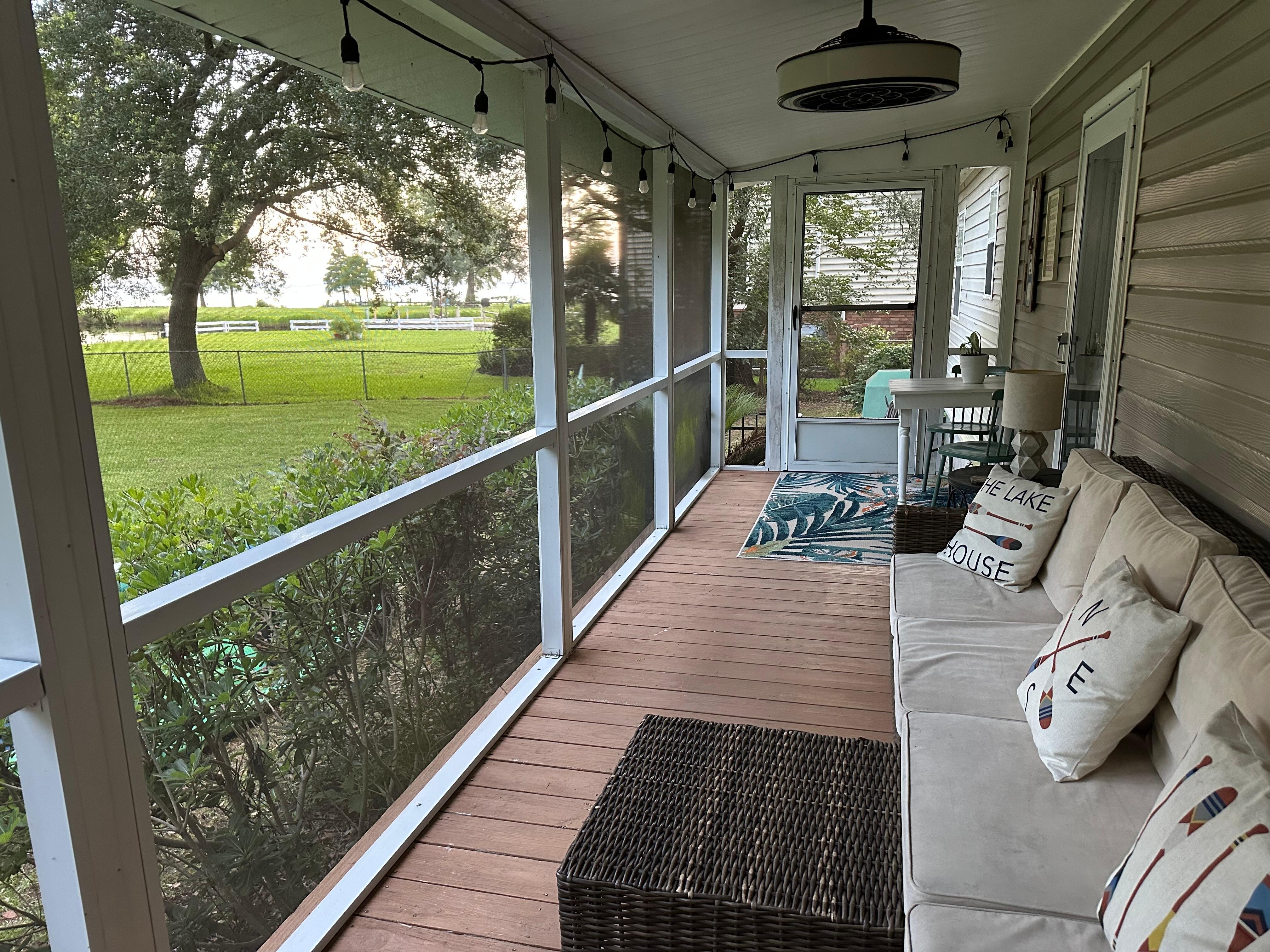 Screened in back porch