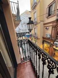 Balcony overlooking street