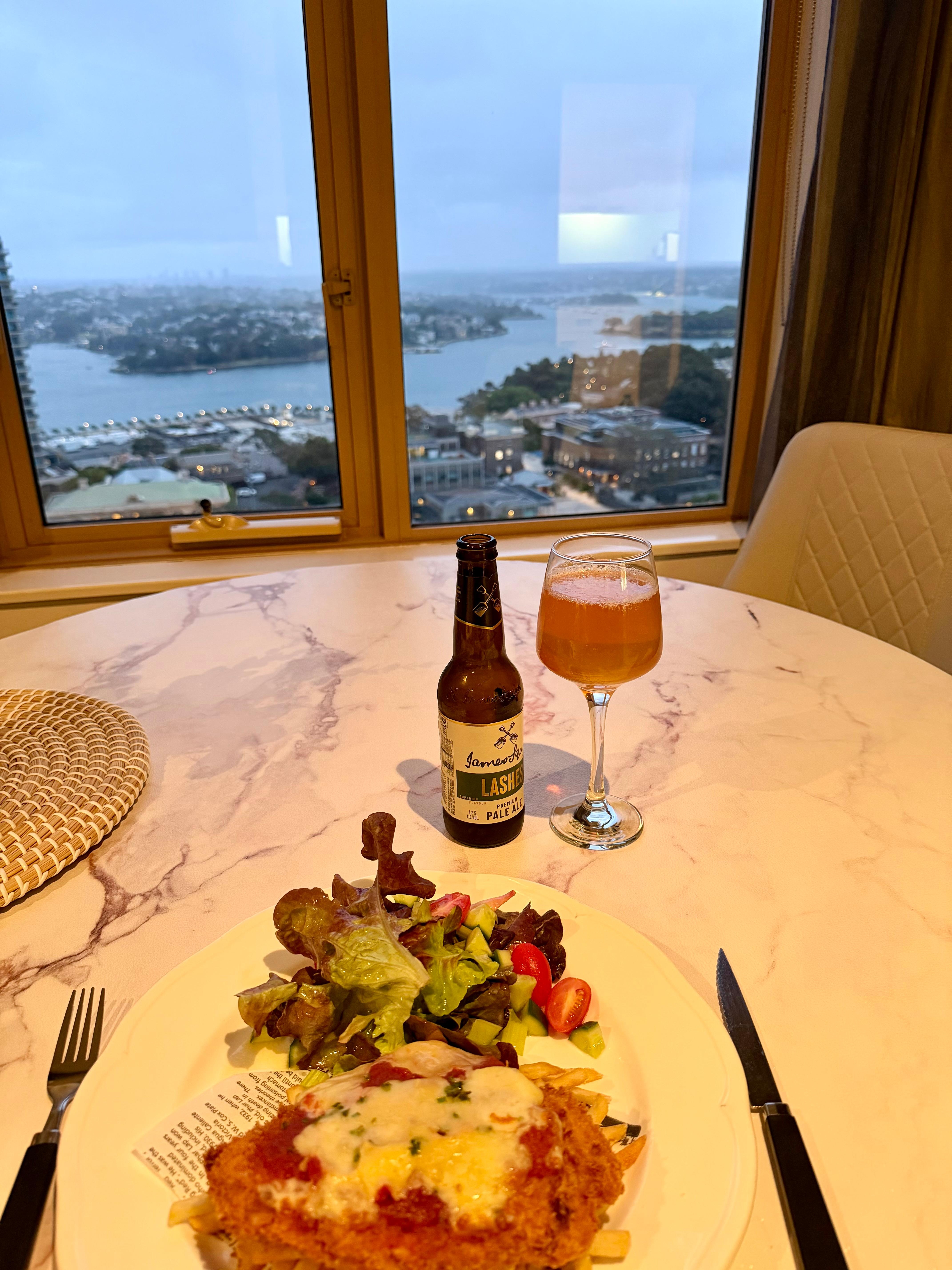 Room service: delicious Chicken Snitzel