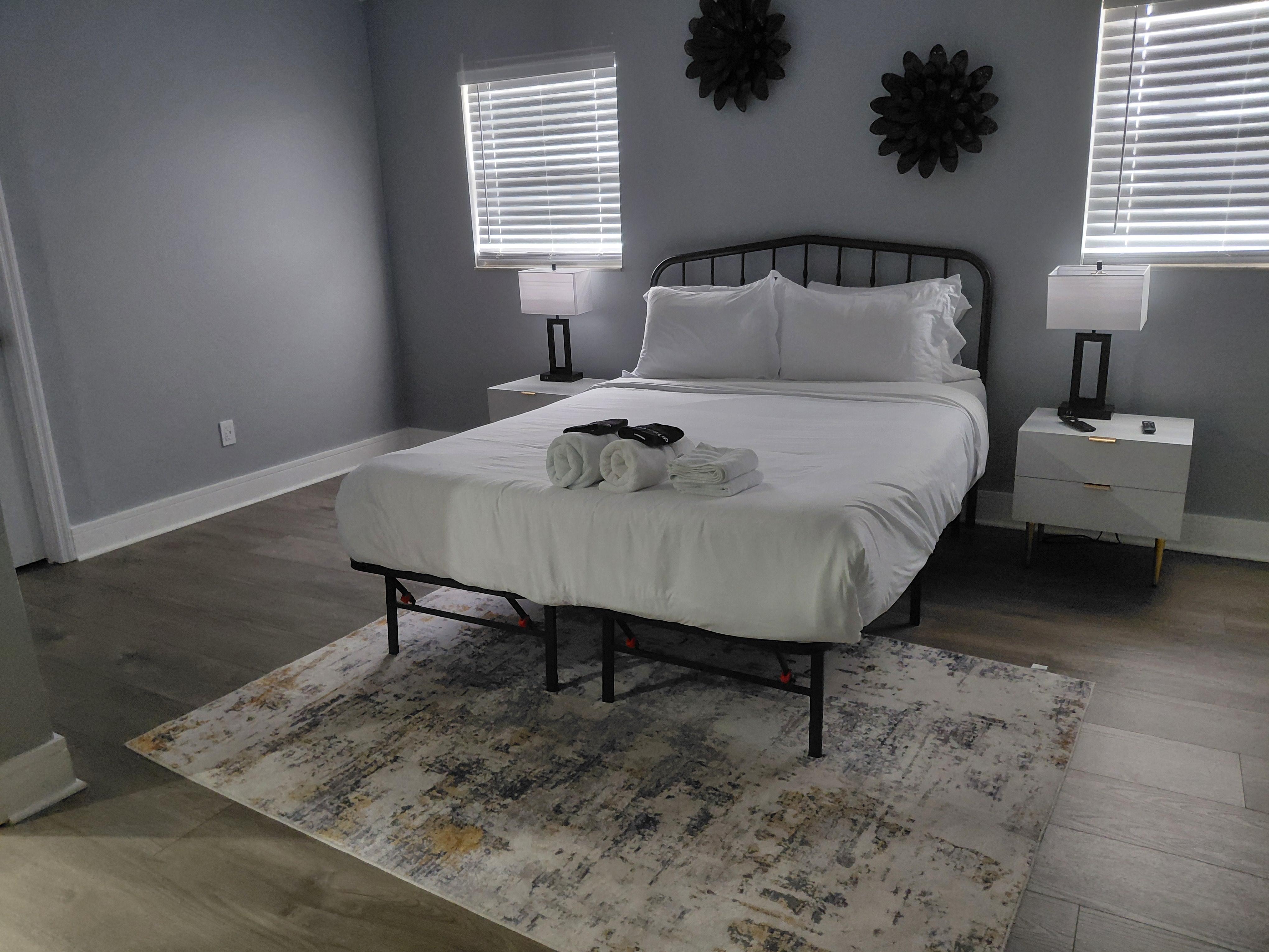 Main bedroom was very spacious and had nice big closet with lots of storage for personal items.