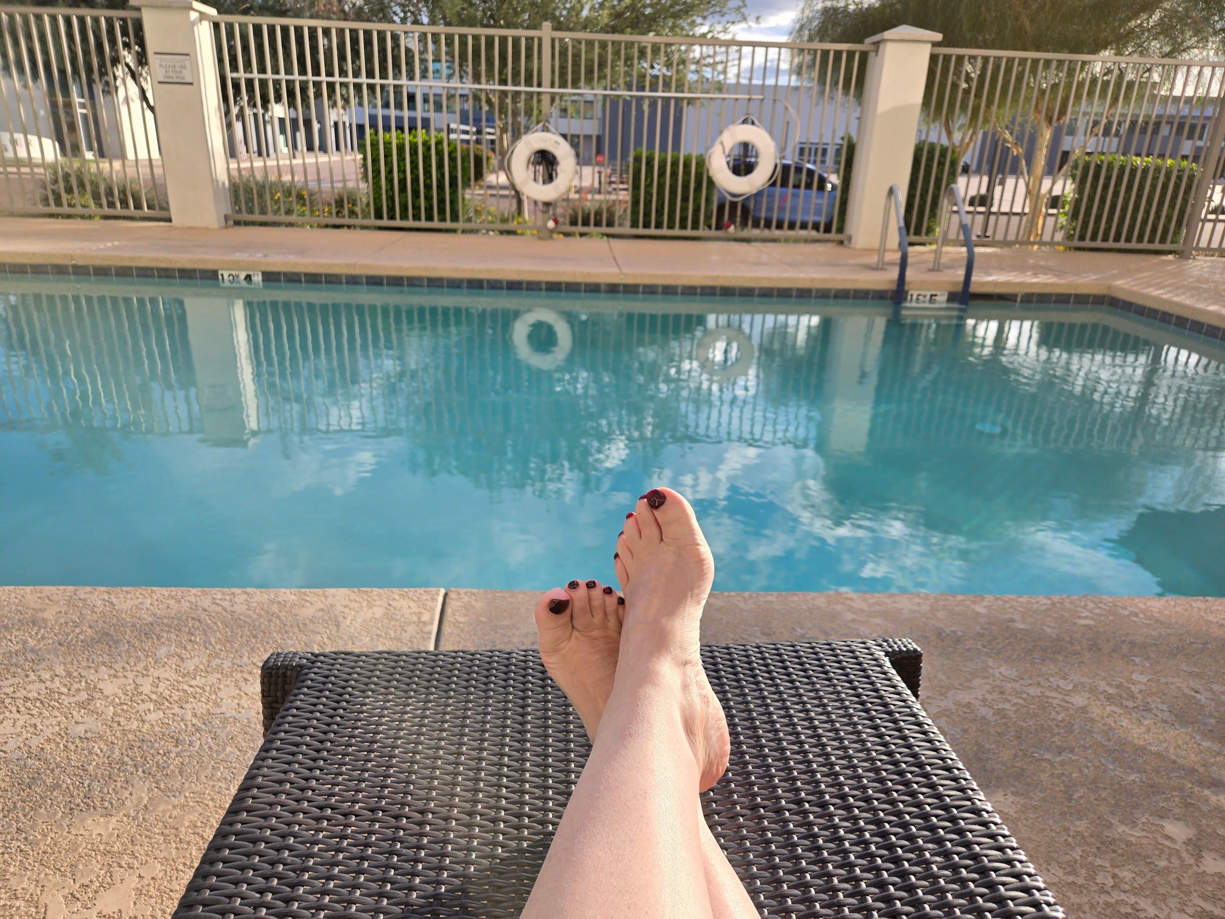 Basking in the Arizona sun at the beautiful insight pool.