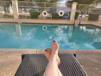 Basking in the Arizona sun at the beautiful insight pool.