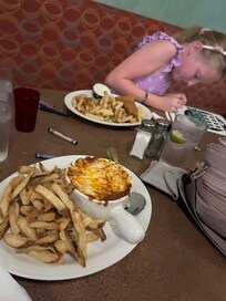 Yummy dinner in the restaurant/bar below!