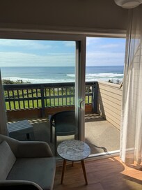 Our room had a nice outside area