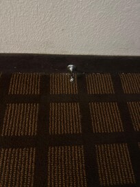Filth in Carpet Seem behind my door