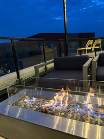 Rooftop cozy fire