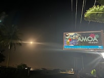 A view with the moon