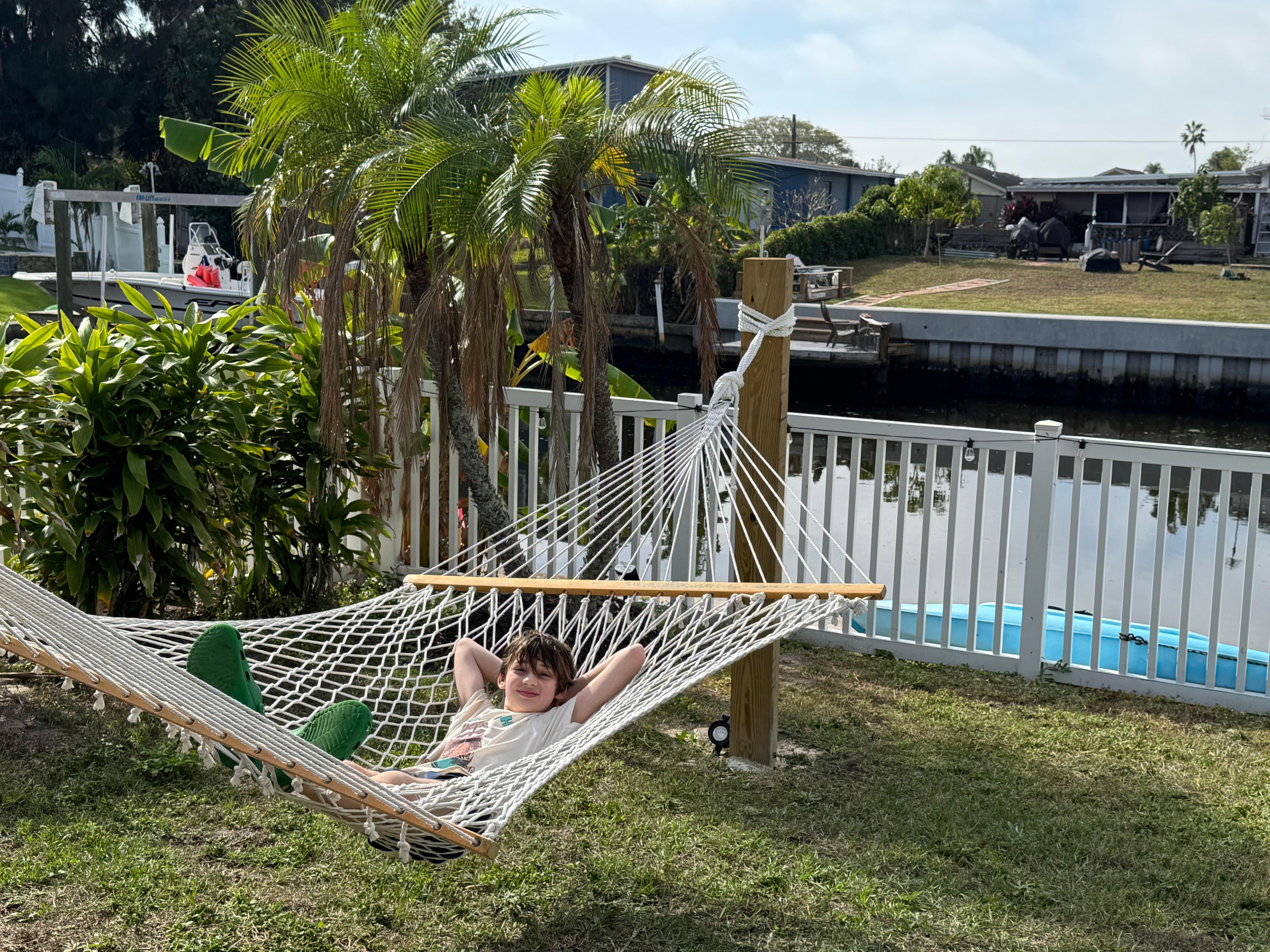 Hammock in the back yard
