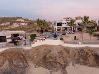 Drone view of property