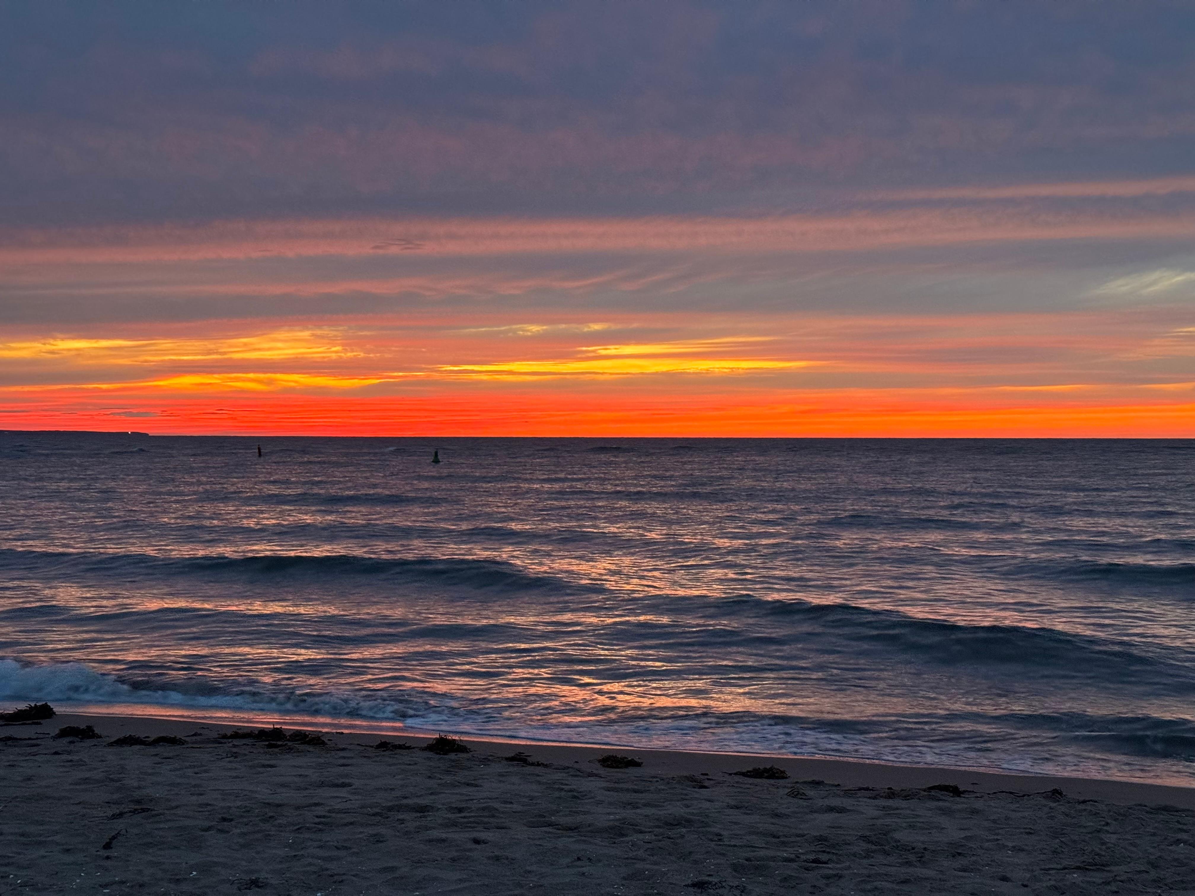 Spectacular sunsets at Stanhope Cape Beach just a few minutes drive from the home.