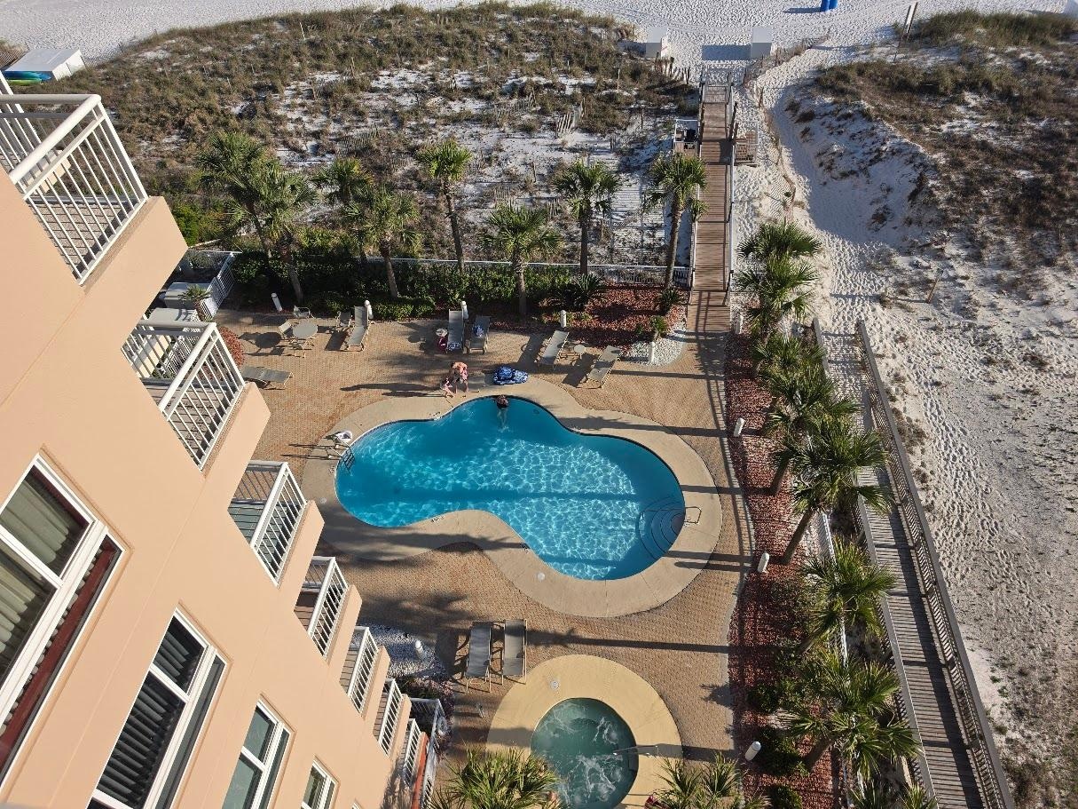 Pool, deck, beach access