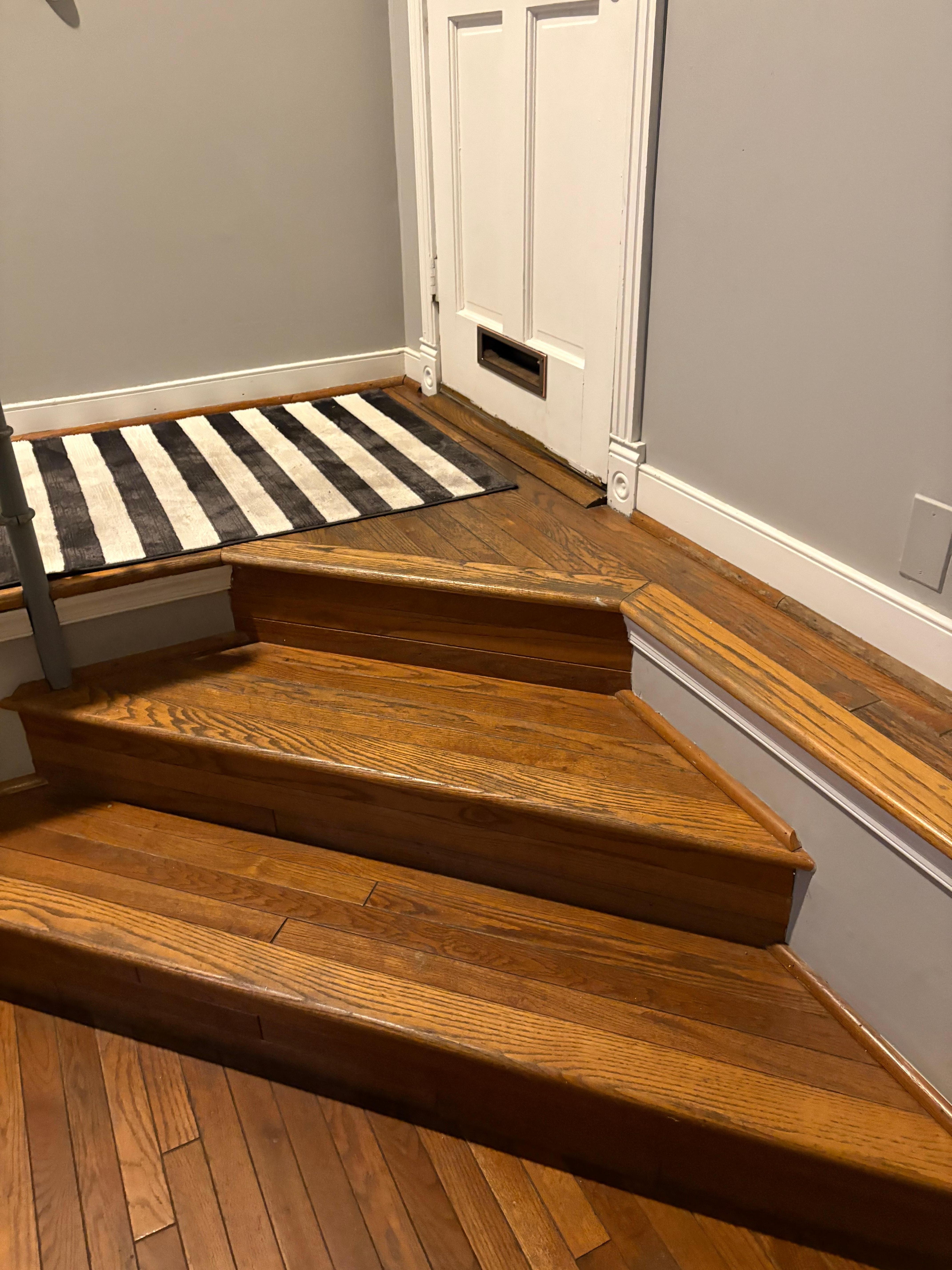 Front door, but we arrived in the dark 