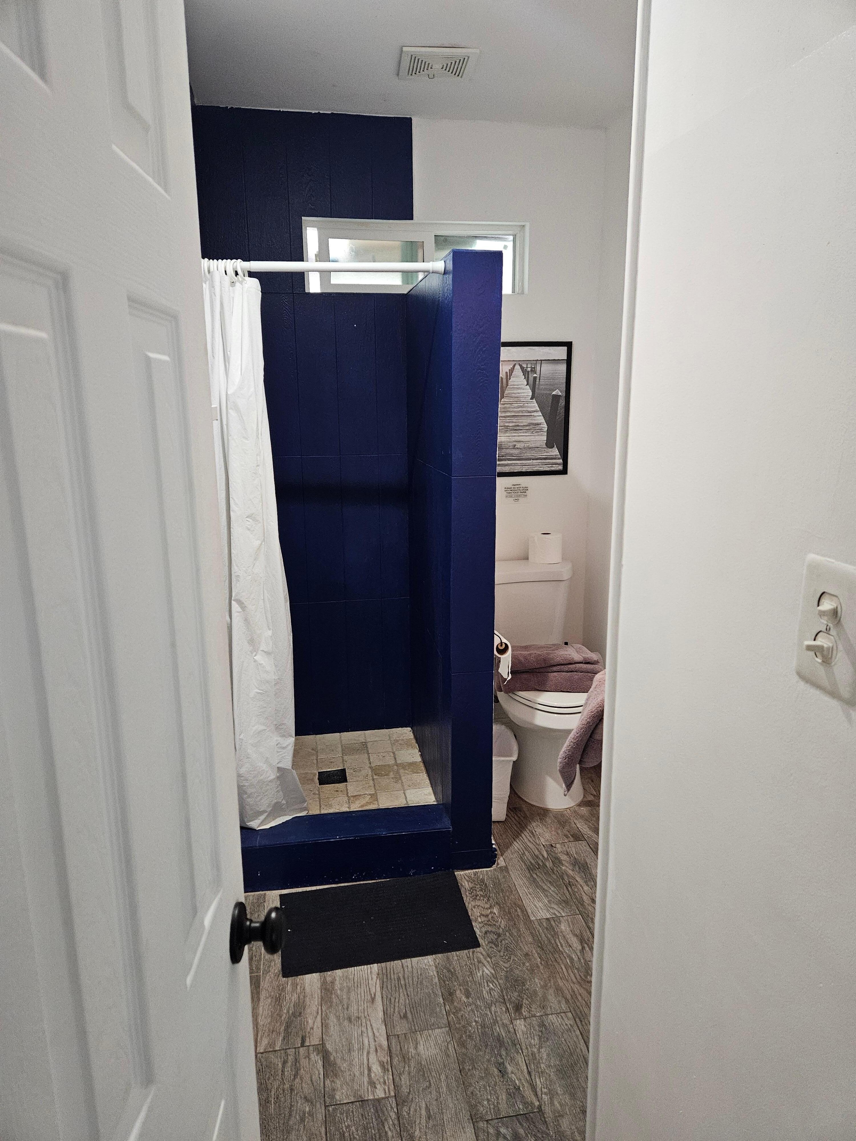 Small but powerful shower.