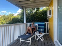 Lovely balcony facing the beach