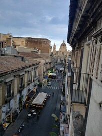 From the balcony.