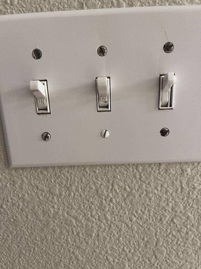 Dirty light switch panel 