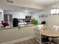 Kitchen in one bedroom beach villa