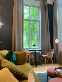 Lovely living room to relax and read.