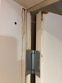 Discoloured marks on the doors