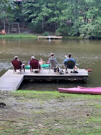 Dad’s supervising water activities