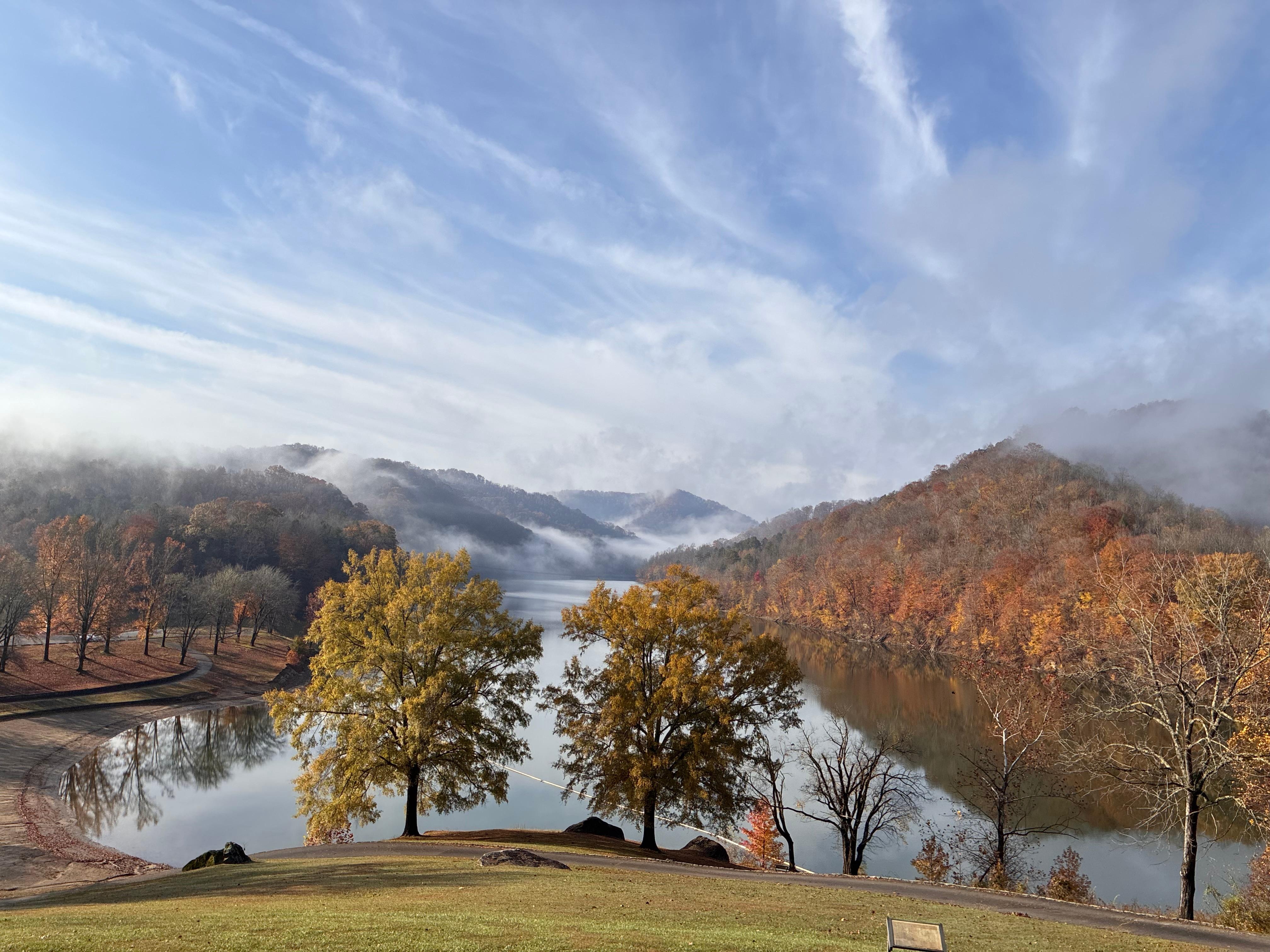 Morning view from lodge balcony 