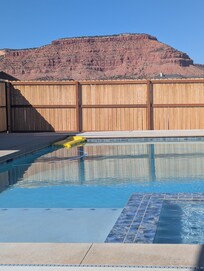 Pool with beautiful backdrop